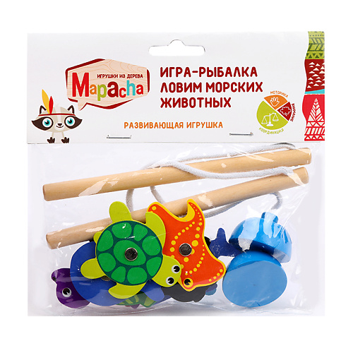 Развивающая игрушка MAPACHA Настольная развивающая магнитная игра - рыбалка 