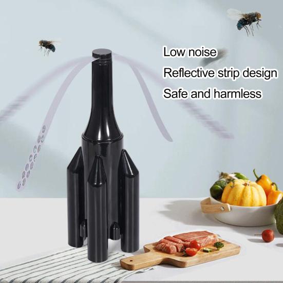 Вентилятор от мух со светоотражающей полосой На открытом воздухе Кемпинг Рыбалка Пикник Настольный вентилятор в помещении Портативный бесшумный складной На батарейках