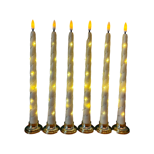 Свеча декоративная JAMEURE Свечи светодиодные на батарейках с подставкой 6 шт